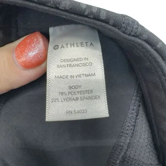 Athleta Leggings Womens size XS Black Floral Zip Pocket Tight Gym Athletic - Picture 4 of 5